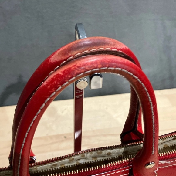 Kate Spade Cherry Red leather Padded Laptop Bag Tote - Picture 3 of 9